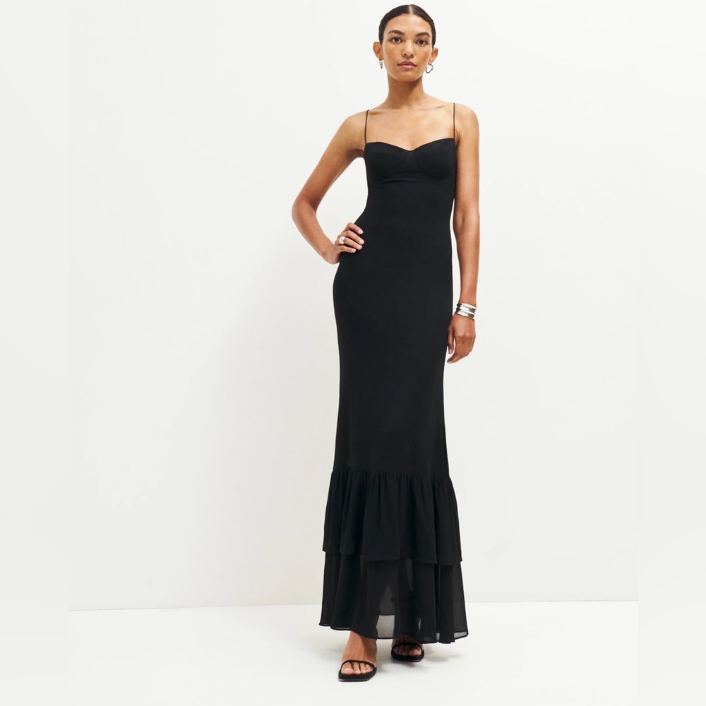 Reformation Fallon dress, black size 8